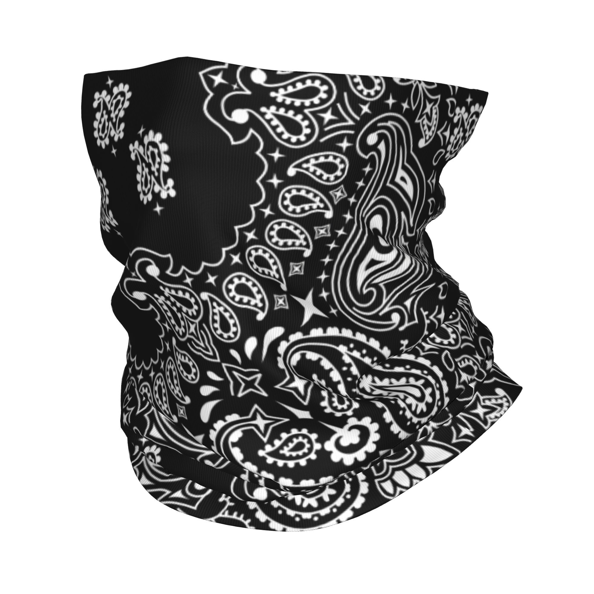 Bandana Blank White - Personalizzato in bianco e nero Paisley